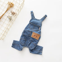 Load image into Gallery viewer, Denim Overalls Costume for French Bulldogs