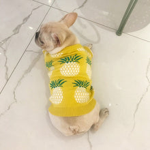 Load image into Gallery viewer, French Bulldog Pineapple Print Knitted Sweater Costume