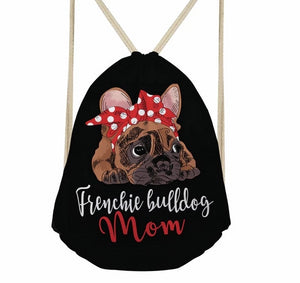 French Bulldog Prints Drawstring Bag