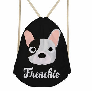 French Bulldog Prints Drawstring Bag