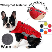 Load image into Gallery viewer, Reflective Dog Clothes Warm Winter Coat Jacket Vest Waterproof Pet Puppy Small Medium Large Dogs Pit bull French Bulldog Perros