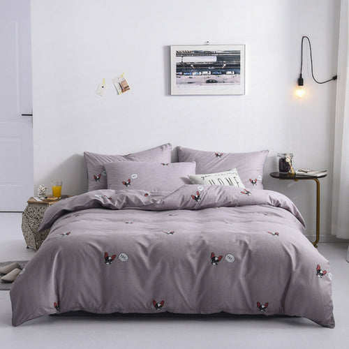 French Bulldog Bedding Set - Duvet Cover - Sheet - Pillow Cases