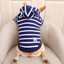 Load image into Gallery viewer, French Bulldog Stripe Hooded Dog Coat