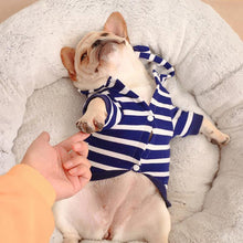 Load image into Gallery viewer, French Bulldog Stripe Hooded Dog Coat