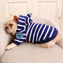 Load image into Gallery viewer, French Bulldog Stripe Hooded Dog Coat