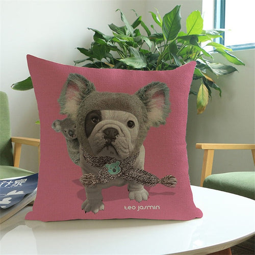 Koala French Bulldog Cushion Cover