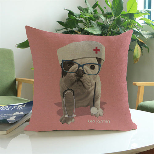 French Bulldog Nurse Cushion Cover