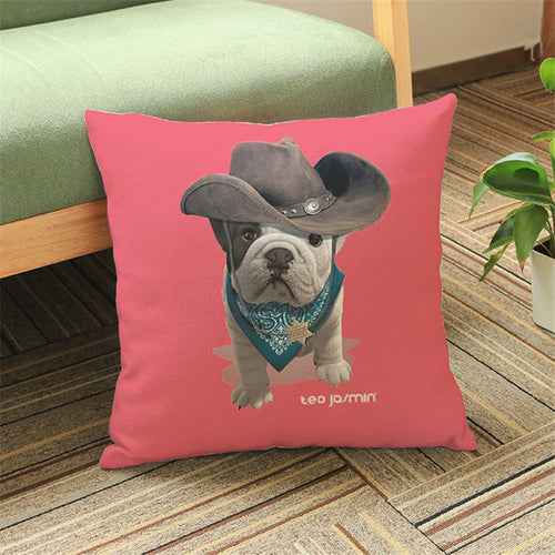 Sheriff French Bulldog Cushion Cover