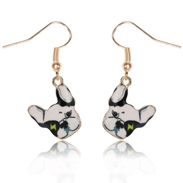 Colorful French Bulldog Earrings