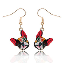 Load image into Gallery viewer, Colorful French Bulldog Earrings