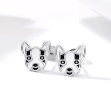 Load image into Gallery viewer, 925 Sterling Silver French Bulldog Stud Earrings