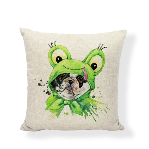 Cute French Bulldog Cushion Cover