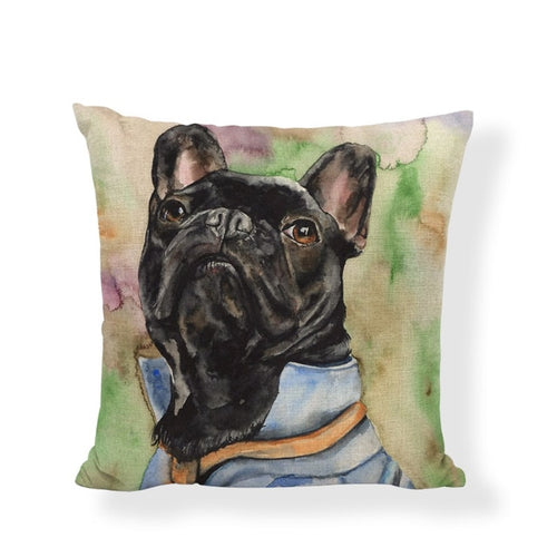 Cute French Bulldog Cushion Cover