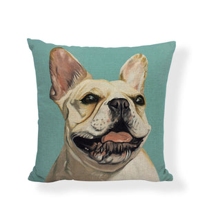 Cute French Bulldog Cushion Cover