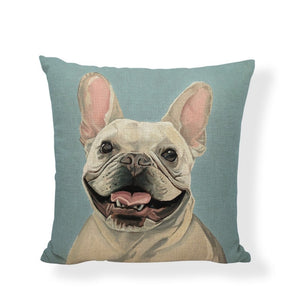 Cute French Bulldog Cushion Cover