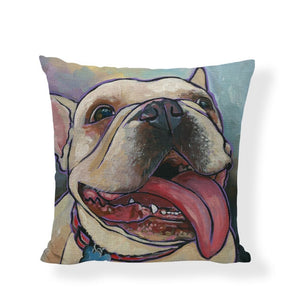 Cute French Bulldog Cushion Cover