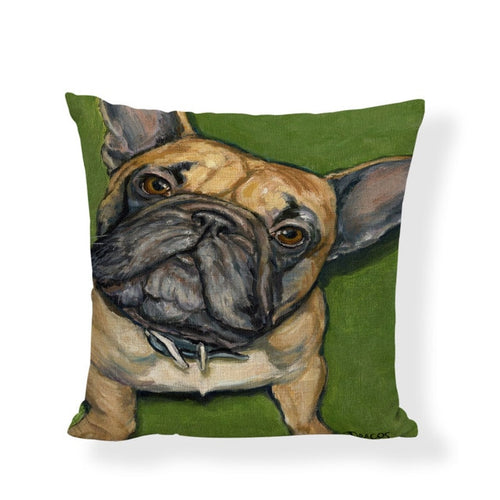 Cute French Bulldog Cushion Cover