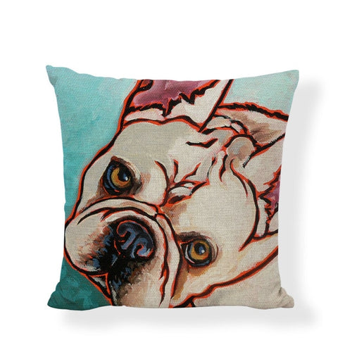 Cute French Bulldog Cushion Cover