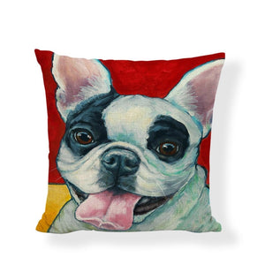 Cute French Bulldog Cushion Cover