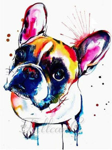 5D DIY Diamond Painting Colourful French Bulldog