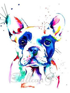 5D DIY Diamond Painting Colourful French Bulldog