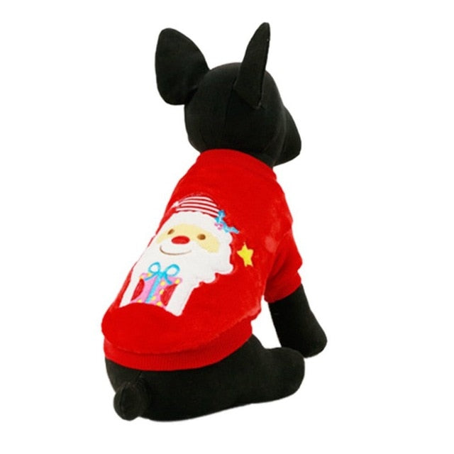 Christmas Pet Clothes Dog Puppy Cat Santa Claus Bear Coat Winter Warm Dog Outfit Xmas Genuine Petcircle Cute French Bulldog