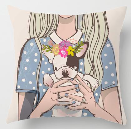 French Style French Bulldog Cushion