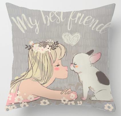 French Style French Bulldog Cushion