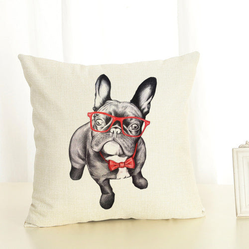 Arty French Bulldog Cushion Cover