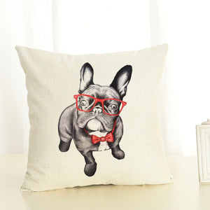 Arty French Bulldog Cushion Cover