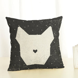 Abstract French Bulldog Cushion Cover