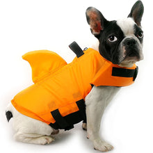 Load image into Gallery viewer, Shark Dog Life Jacket Safety Clothes Pet Life Vest Summer Dog Swimming Clothing French Bulldog Fin Jacket Play in the Sea