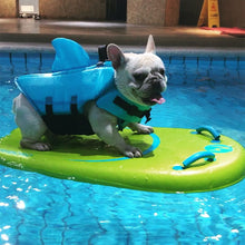 Load image into Gallery viewer, Shark Dog Life Jacket Safety Clothes Pet Life Vest Summer Dog Swimming Clothing French Bulldog Fin Jacket Play in the Sea