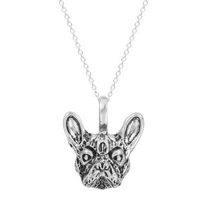 Vintage Style French Bulldog Pendant Necklace