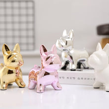 Load image into Gallery viewer, Gold Ceramic French Bulldog Figurines