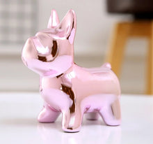 Load image into Gallery viewer, Gold Ceramic French Bulldog Figurines