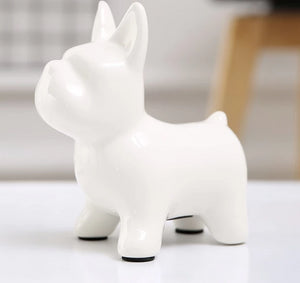 Gold Ceramic French Bulldog Figurines