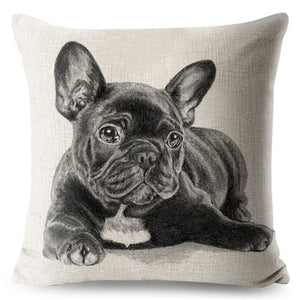 Relaxed Classic French Bulldog Cushion Cover