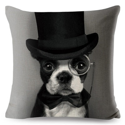 Clever Boy French Bulldog Cushion Cover