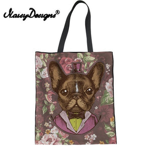 Women Handbag Cute French Bulldog Tote