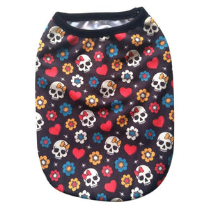 9 Patterns - Cotton French Bulldog Skull Print Costume