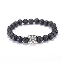 Load image into Gallery viewer, Natural Stone Lava Beads French Bulldog Bracelet   - Perfect for Men