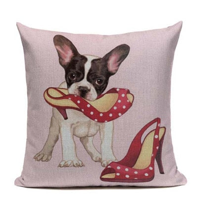 French Bulldog Cushion Cover Cute Cartoon Dog