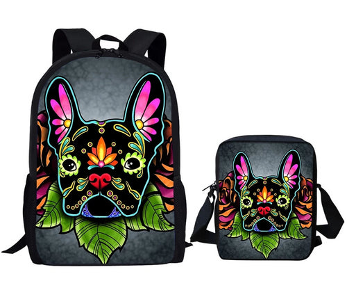 Day of the Dead French Bulldog Backpack & Bag