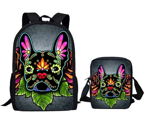 Day of the Dead French Bulldog Backpack & Bag