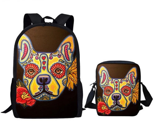 Day of the Dead French Bulldog Backpack & Bag