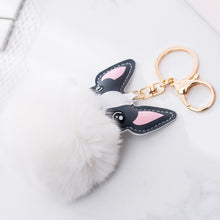 Load image into Gallery viewer, Fluffy Fur French Bulldog Keychain Pompom