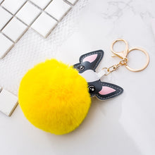 Load image into Gallery viewer, Fluffy Fur French Bulldog Keychain Pompom