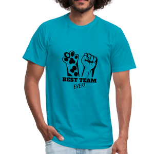 Men's Jersey T-Shirt Best Team Ever!!! - turquoise